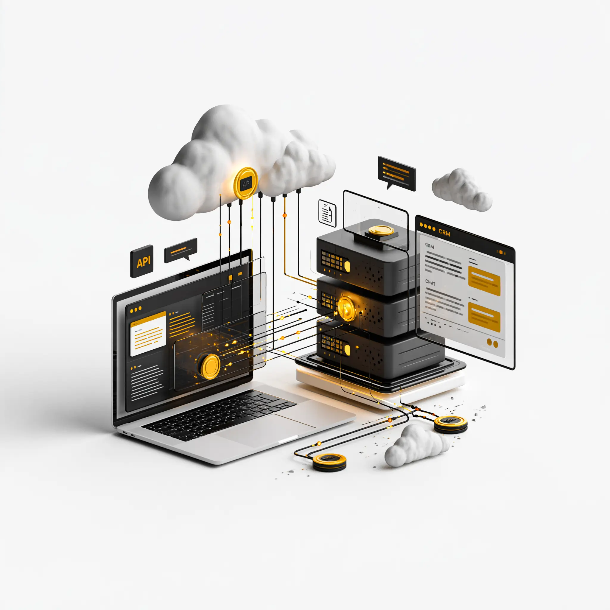 Secure server-to-server data flows and API connections