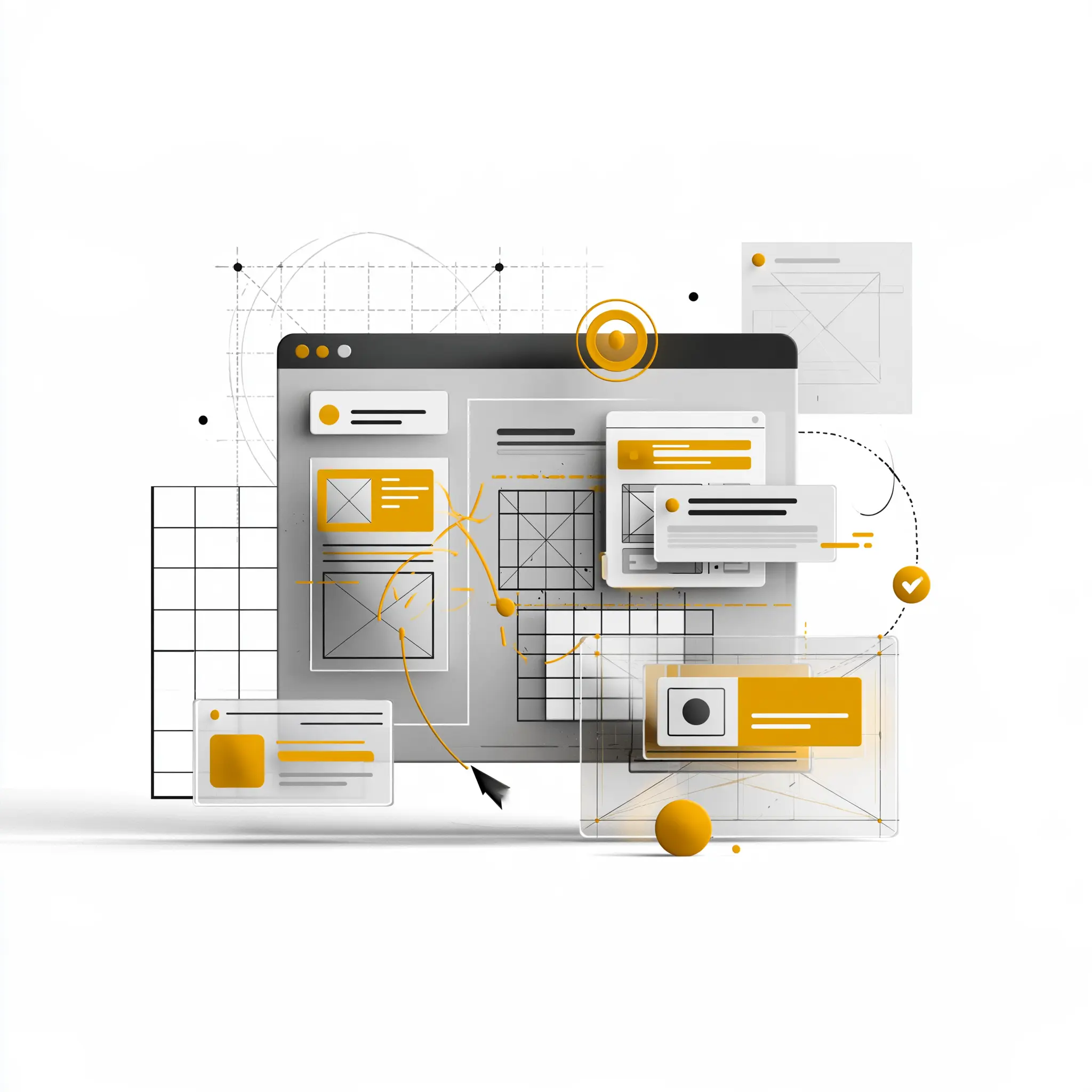 Website wireframe and page layout planning for a business website in Hurghada