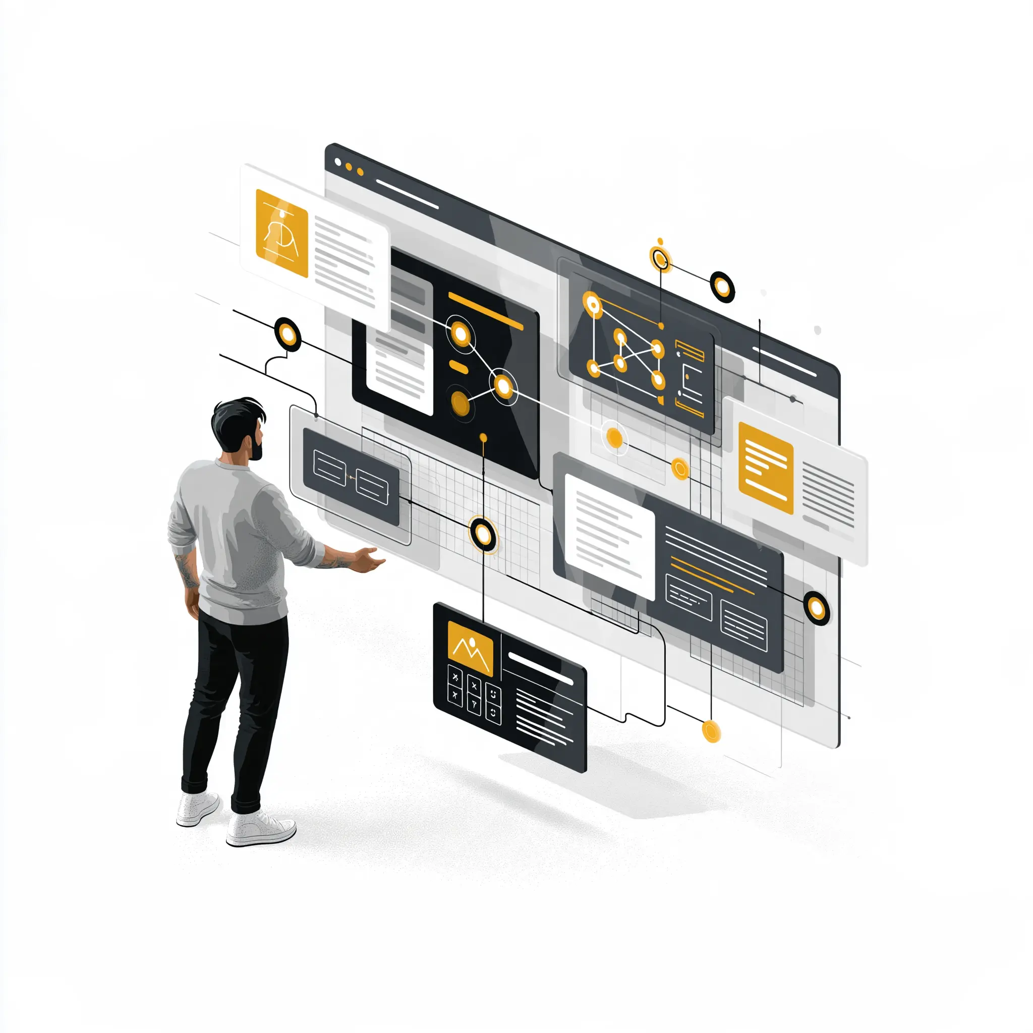 Planning the technical setup and business workflows for a company's digital platform