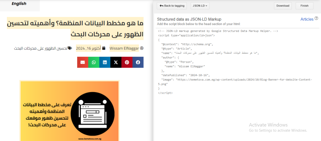 إضافة الترميز إلى موقعك