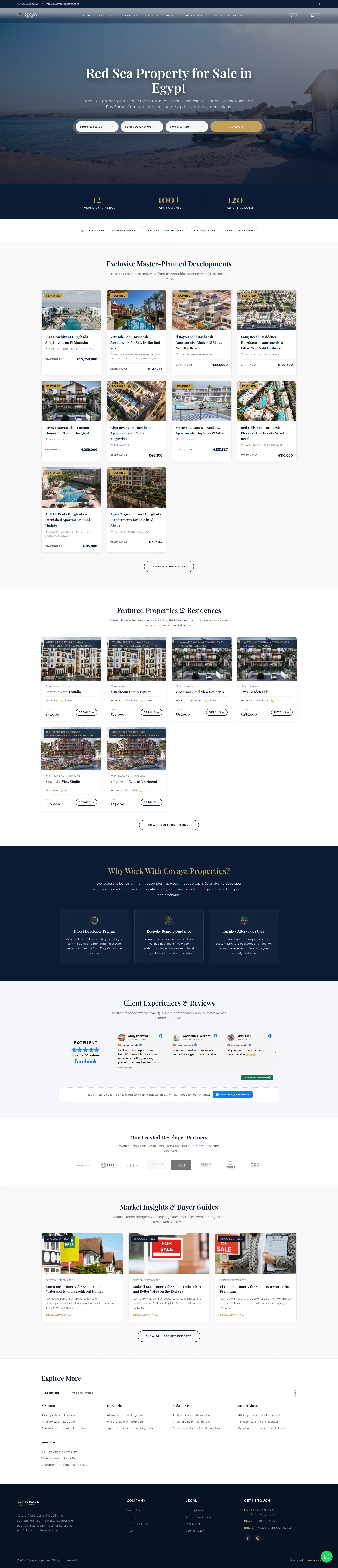 Covaya Properties - Full Website Design