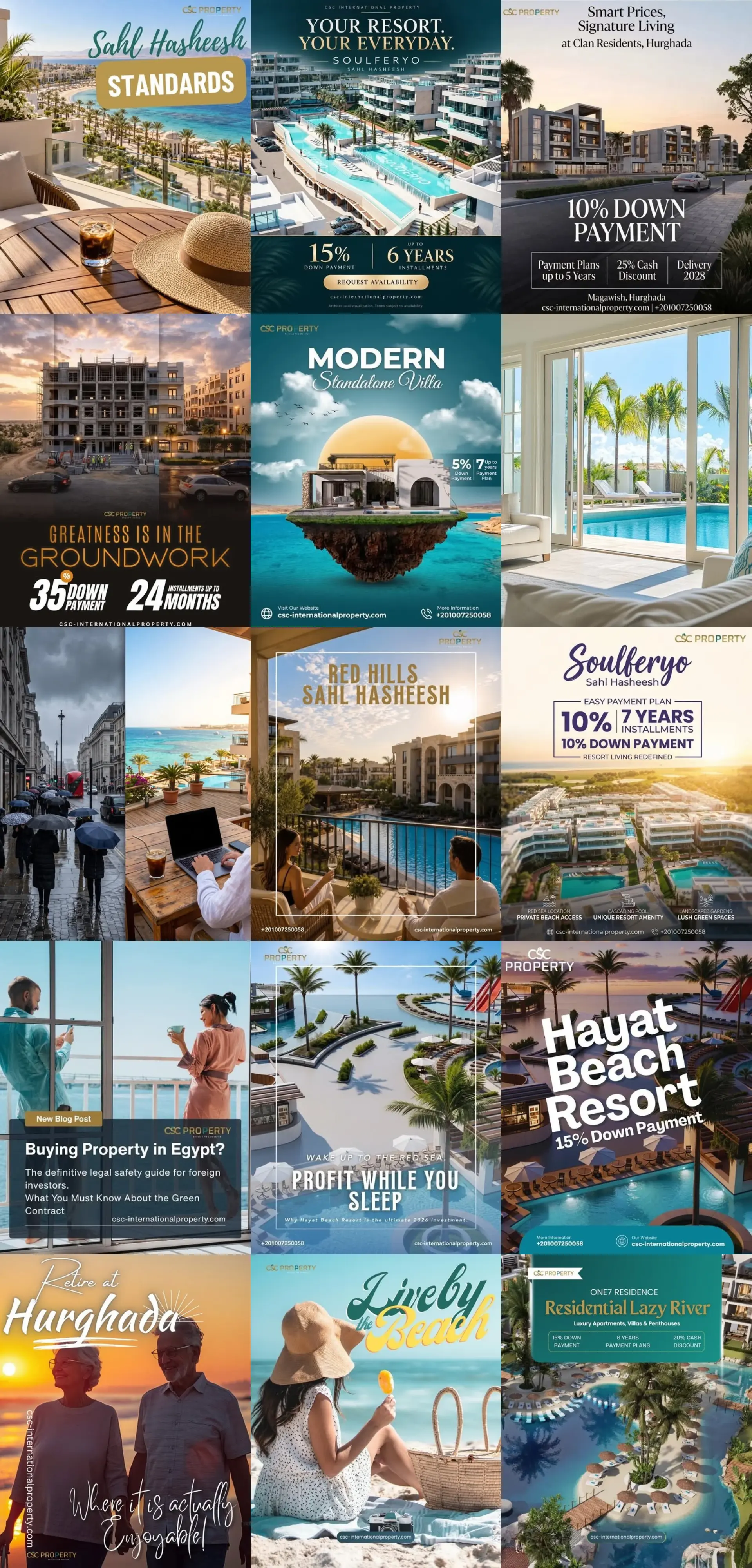 CSC International Property: Social Media Management - Full Website Design
