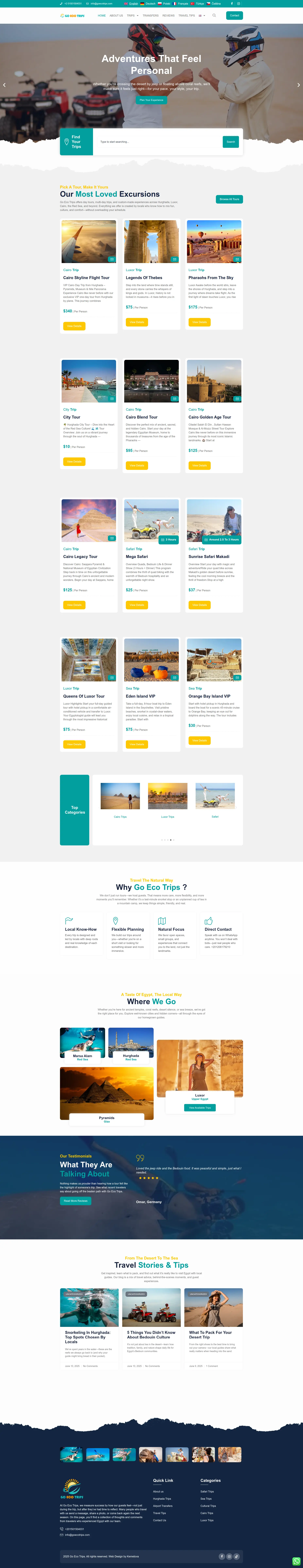 Go Eco Trips - Full Website Design