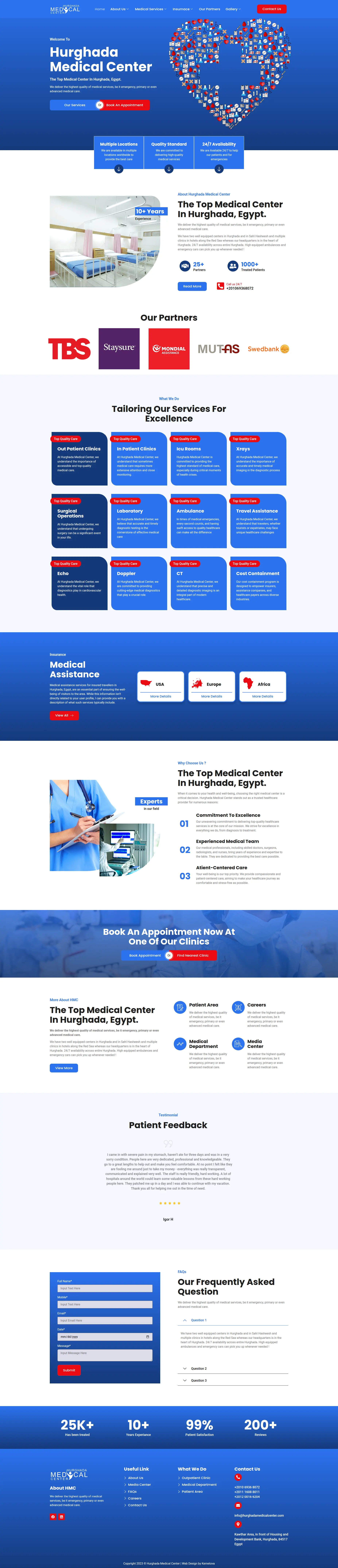 Hurghada Medical Center - Full Website Design