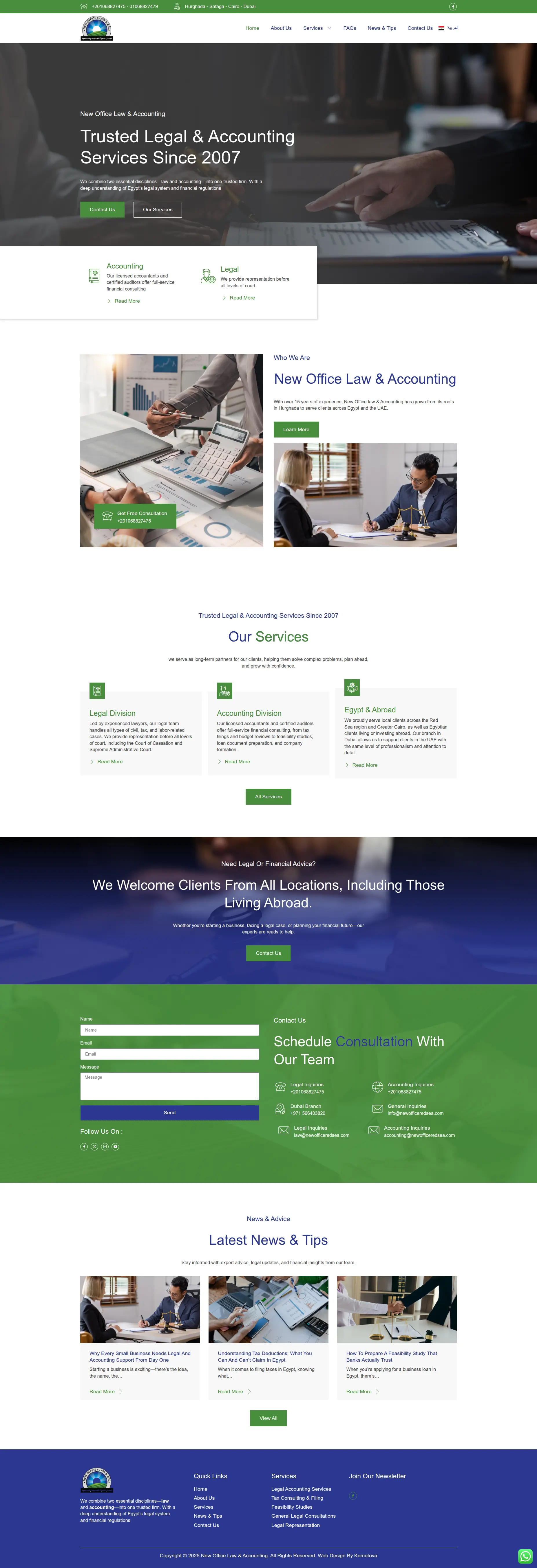 New Office Law & Accounting - Full Website Design