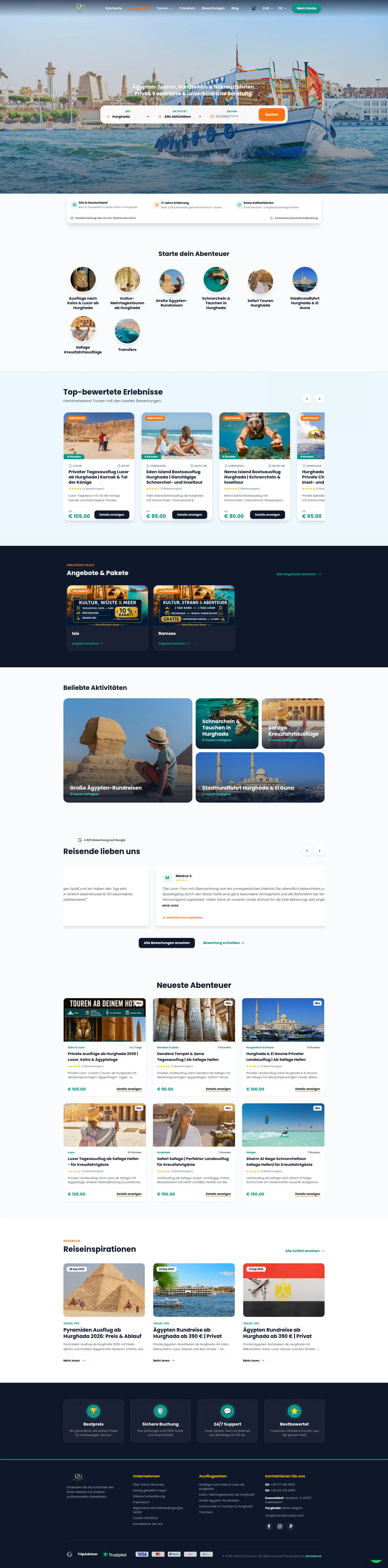 Orient Discovery - Full Website Design