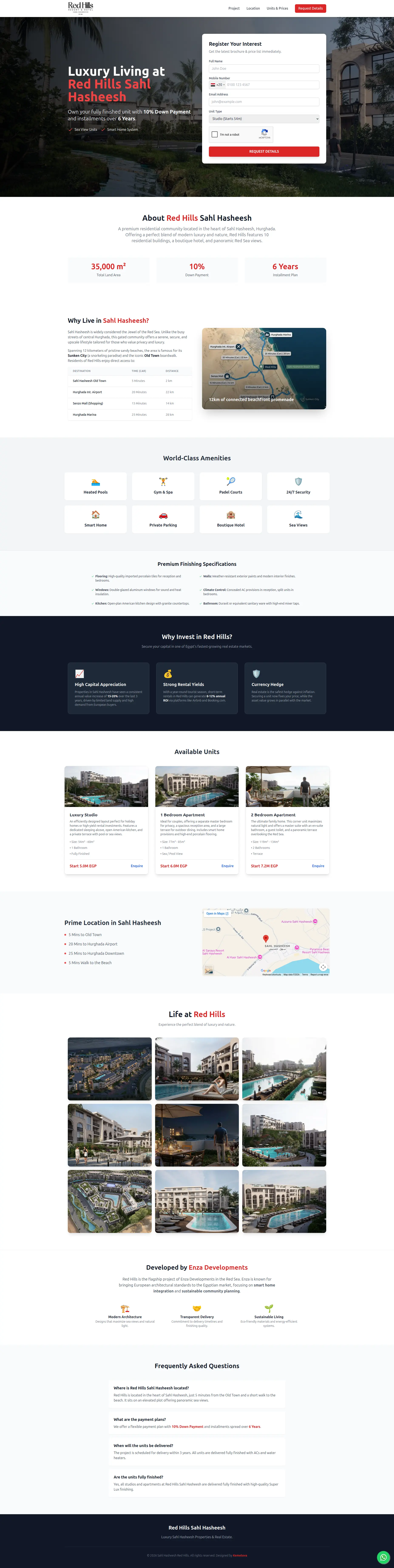 Red Hills Sahl Hasheesh - Full Website Design