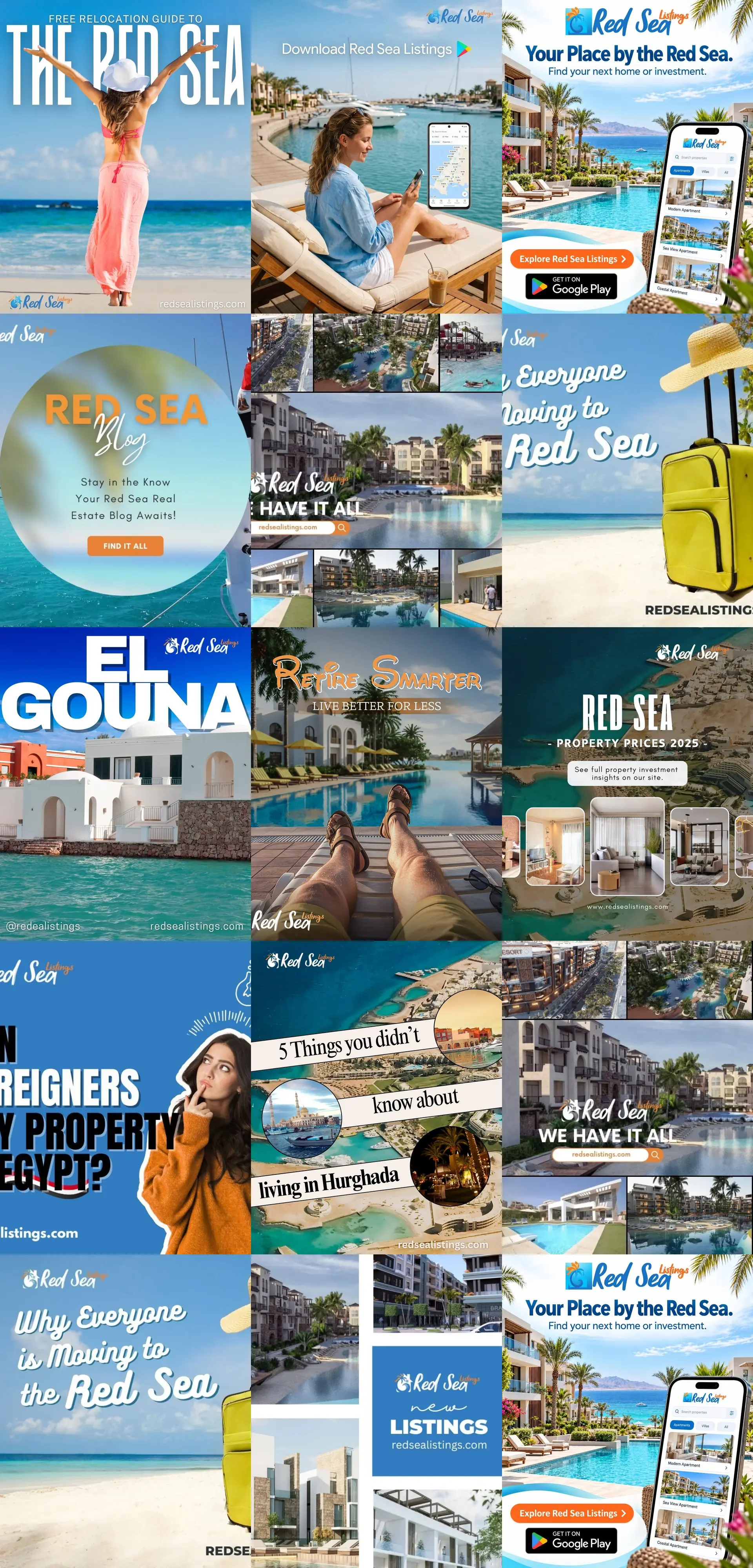 Red Sea Listings: Social Media Management - Full Website Design