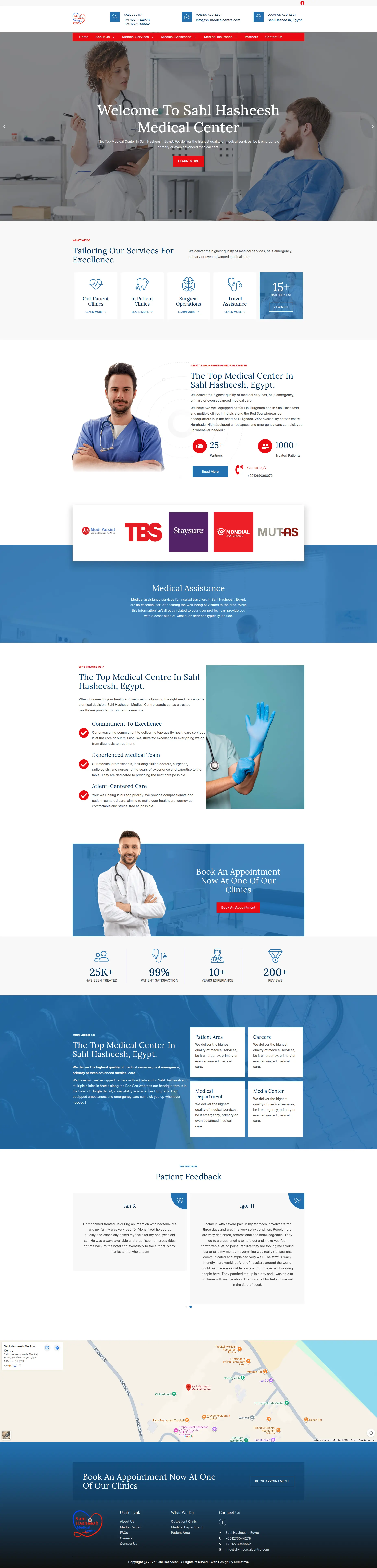 Sahl Hasheesh Medical Centre - Full Website Design
