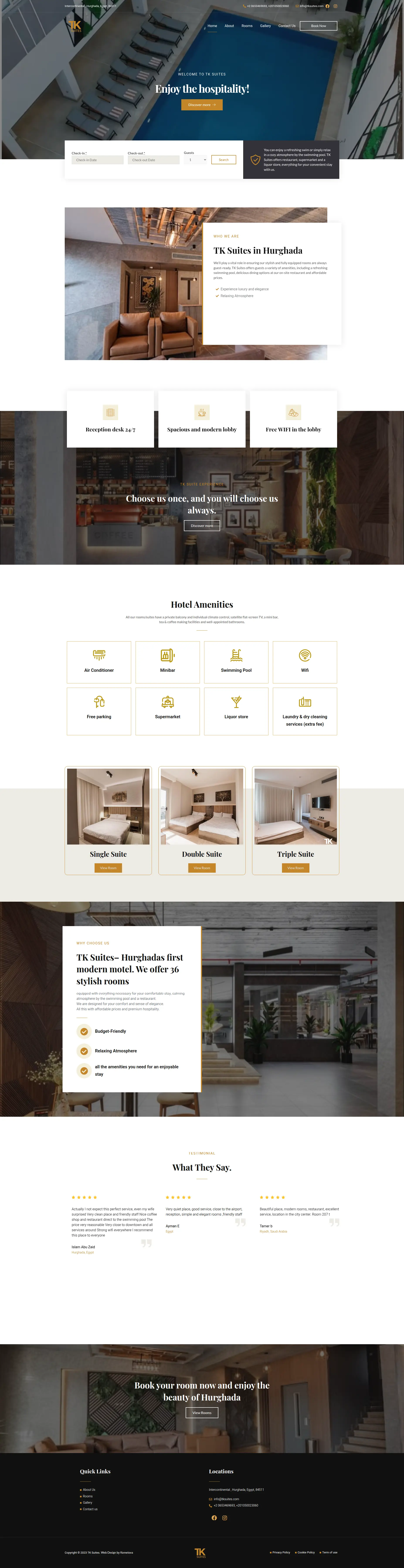 TK Suites - Full Website Design